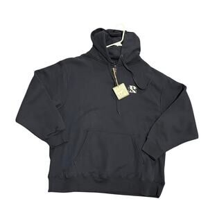 White Bear Navy Pullover stye 1/4 zip Hoodie Sweatshirt, NWT, Men's size XL